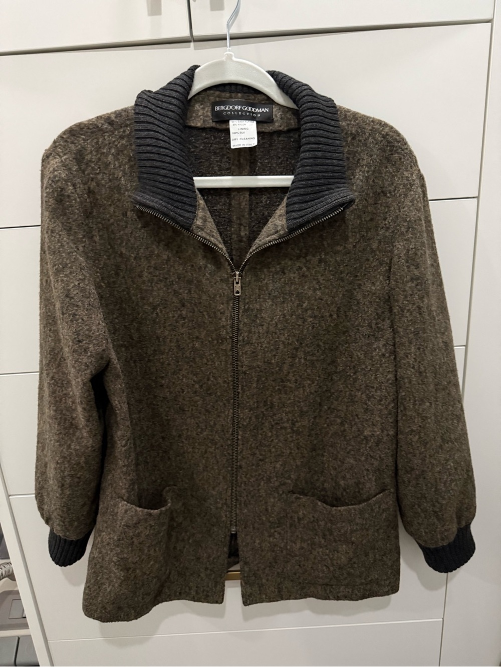 Bergdorf Goodman Collection baby alpaca zip jacket